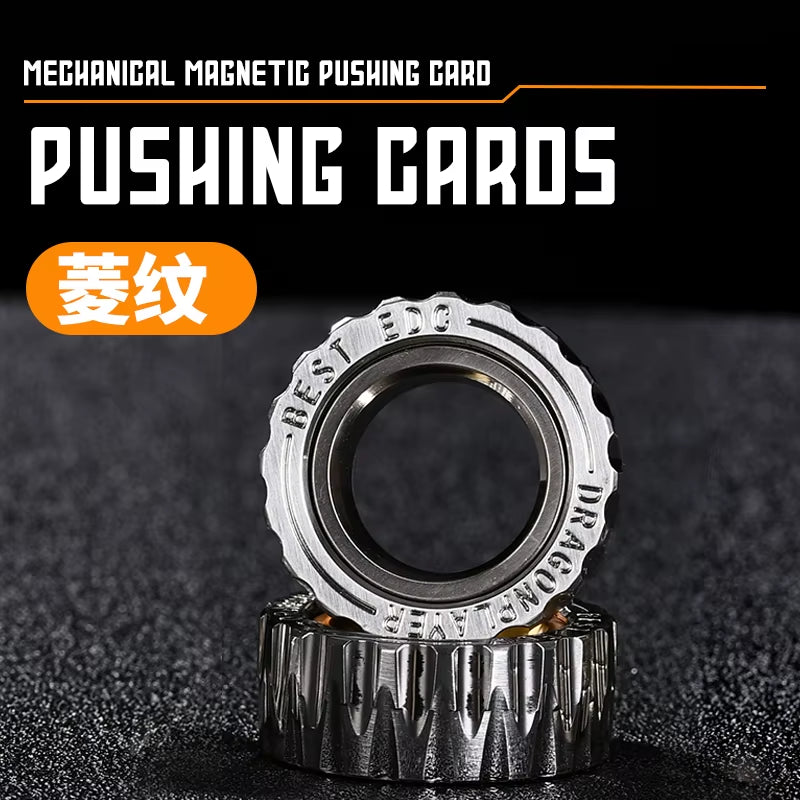 Metal Fidget Ring - Adjustable Spinner Ring Magnet Fidget Toys Adults, Office Desk Toys for Adults EDC Fidget Slider