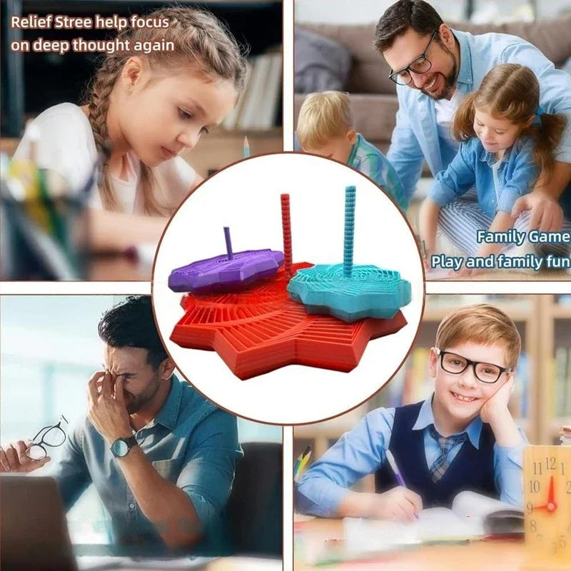 3D printed Fidget Star - Geometric Stress Relief Ornament