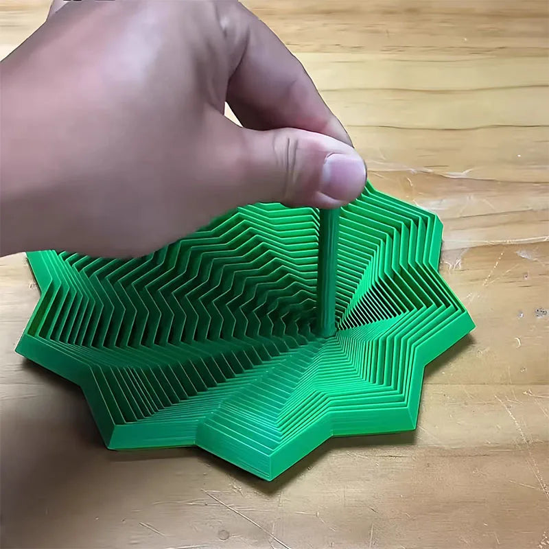 3D printed Fidget Star - Geometric Stress Relief Ornament