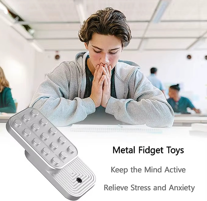 Premium Metal Magnetic Fidget Slider – Haptic Push Brick for Stress Relief, Focus, and Relaxation